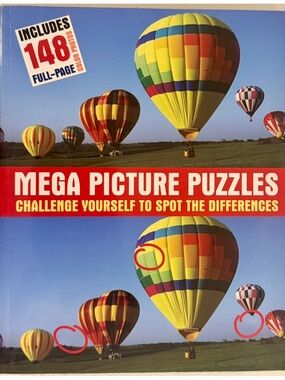 Mega Picture Puzzles Spot the Differences Book 148 Photos Brain Teasers Ulysses